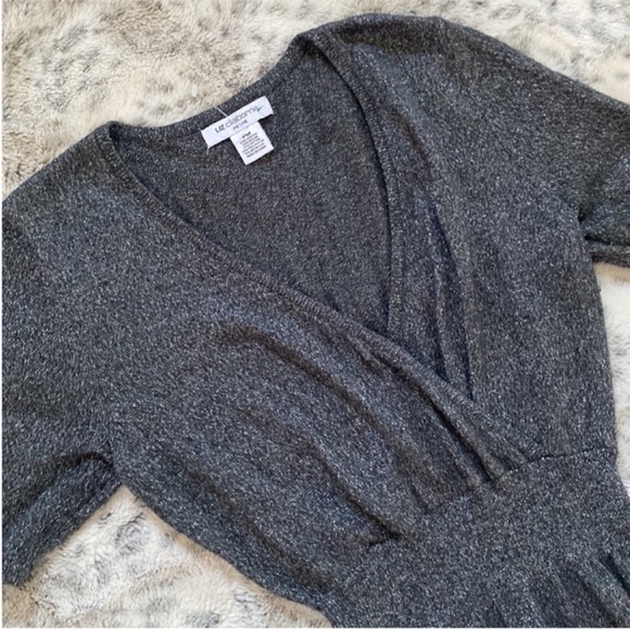 Liz Claiborne petite medium dark gray shimmery dress - Picture 3 of 4